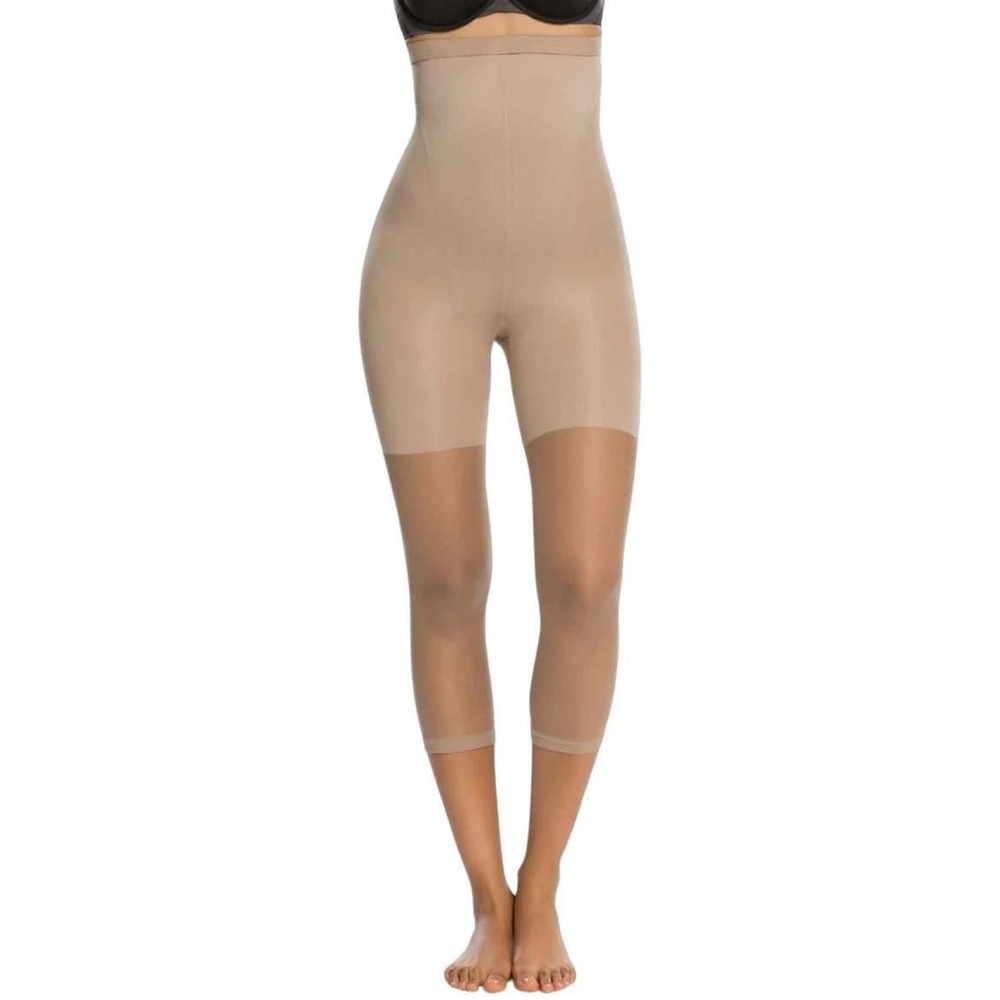 SPANX High-falutin Footless Womens Size G Nude High Waisted Shapewear Tights 160